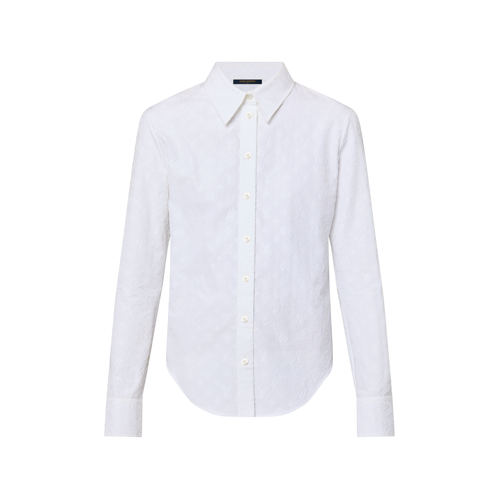LOUIS VUITTON ルイヴィトン 22SS チェーンリンク シルク長袖シャツ RW221J LV7 FMBL19 ホワイト レディース LOUIS VUITTON（ルイ・ヴィトン） 22SS チェーンリンク シルク長袖